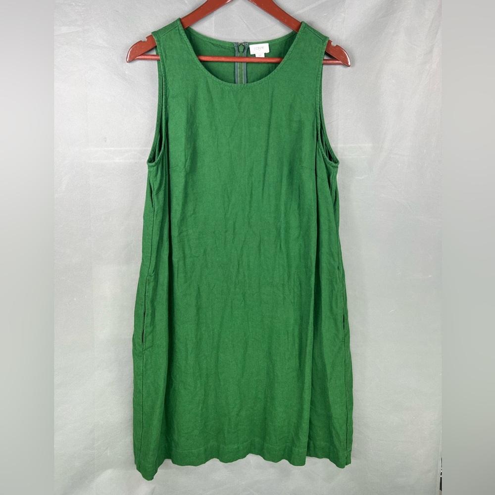 J Crew Linen Sheath Crew Neck Dress 12